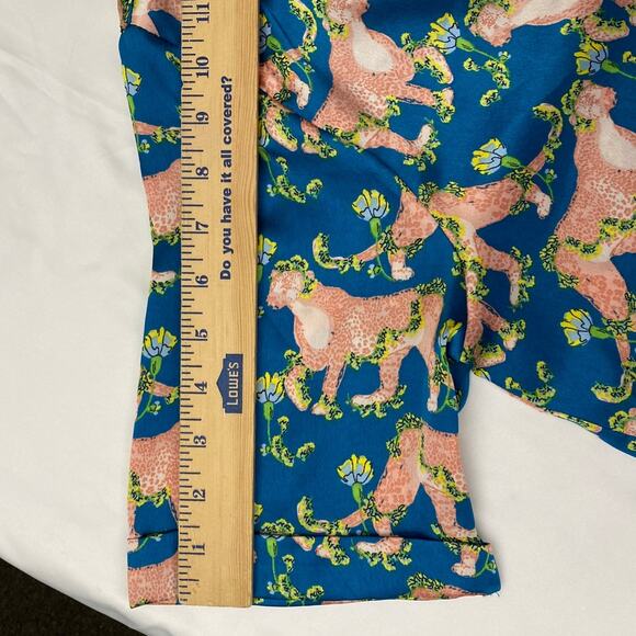 Their Nibs Pajama Top Cheetah Jungle Pocket Pyjama Blouse Asian Inspired V-neck - Picture 7 of 10